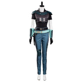 The Book Of Boba Fett Cara Dune Blue Uniform Outfit Cosplay Costume Halloween Carnival Suit