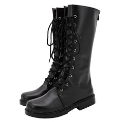 Movie The Suicide Squad (2021) Harley Quinn Black Cosplay Shoes Boots Accessory Halloween Props