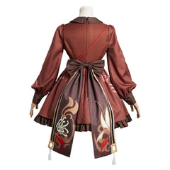 Game Genshin Impact Hutao Cosplay Costume Lolita Dress Outfits Halloween Carnival Suit-Coshduk