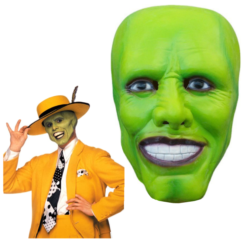 The Mask Jim Carrey Mask Latex Cospaly Mask Helmet Halloween Costume P