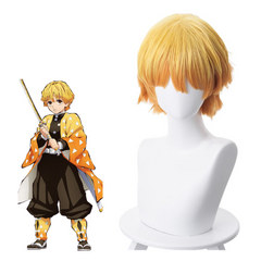 Zenitsu Outfit Cosplay Yellow Wig Halloween Props
