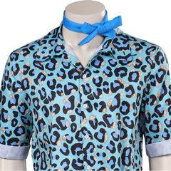 Movie Barbie 2023 Ken Blue Beach Shirt Outfits Cosplay Costume Halloween Carnival Suit