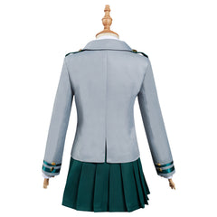 Kids Girls Ochaco Uraraka Asui Tsuyu Gray School Uniform Skirt Outfits Cosplay Costume Halloween Carnival Suit