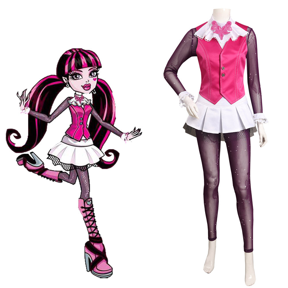 Movie Monster High Draculaura Cosplay Costume Outfits Halloween Carniv ...