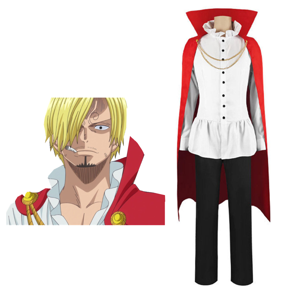 Anime One Piece Sanji Cosplay Costume Outfits Halloween Carnival Party