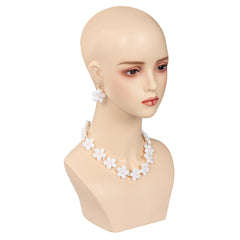 Movie Barbie 2023 Barbie Flower Necklace Earrings Glasses Cosplay Accessories Props