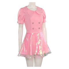 Movie Barbie 2023 Margot Robbie Barbie Pink Skirt Cosplay Costume Outfits Halloween Carnival Suit-Coshduk