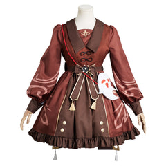 Game Genshin Impact Hutao Cosplay Costume Lolita Dress Outfits Halloween Carnival Suit-Coshduk