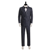 Gomez Black Striped Suit Set Outfits Cosplay Costume Halloween Carnival Suit
