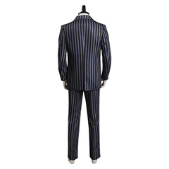 Gomez Black Striped Suit Set Outfits Cosplay Costume Halloween Carnival Suit