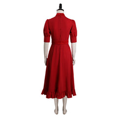 Horror Movie Pearl (2022) Pearl Red Dress Outfits Cosplay Costume Halloween Carnival Suit