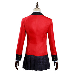 Anime Kakegurui: Compulsive Gambler Jabami Yumeko/Meari Saotome Red School Uniform Skirt Outfit Cosplay Costume