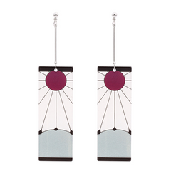 Kamado Tanjirou Resin Pin Hook Clip On Hanafuda Earrings Cosplay Accessories Props