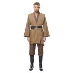 Movie Star Wars Kenobi Jedi TUNIC Cosplay Costume Brown Version Halloween Carnival Suit