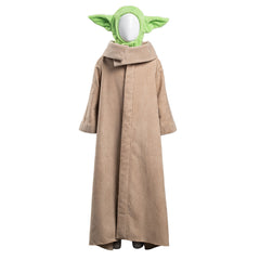 Kids Children The Mando Baby Yoda Grogu Robe Hat Outfit Cosplay Costume Halloween Carnival Suit