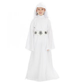 Kids Girls Movie Star Wars Leia Princess Cosplay Costume Halloween Carnival Suit