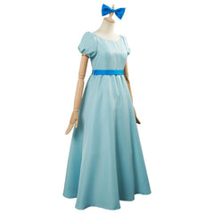 Peter Pan Wendy Blue Dress For Adult Cosplay Costume Halloween Carnival Suit