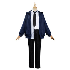Anime Power Shirt Coat Outfit Blue Set Halloween Carnival Suit Cosplay Costume
