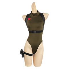 Game Street Fighter(SF) Cammy Green Initial Outfits Cosplay Costume Halloween Carnival Suit