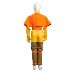 Kids Children Avatar: The Last Airbender Aang Yellow Jumpsuit Outfits Cosplay Costume Halloween Carnival Suit