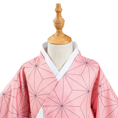 Kids Children Nezuko Pink Coat Cosplay Costume Halloween Suit