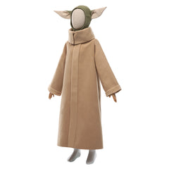 Kids The Mando Season 2 Baby Yoda Grogu Coat Headgear Outfit Halloween Carnival Suit Cosplay Costume
