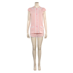 Movie Barbie 2023 Margot Robbie Barbie Pink Sleepwear Pajamas Cosplay Costume Outfits Halloween Carnival Suit