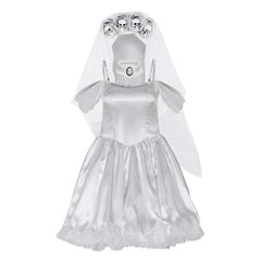 Movie Corpse Bride Emily White Dress Outfits Cosplay Costume Halloween Carnival Suit