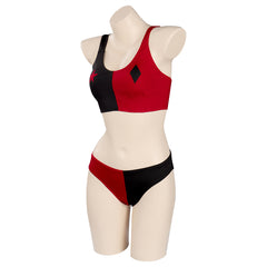 Harley Quinn Swimsuit Cosplay Costume Two-Piece Swimwear Outfits Halloween Carnival Suit