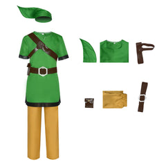 Kid The Legend of Zelda: Skyward Sword Link Cosplay Costume Outfits Halloween Carnival Party Disguise Suit