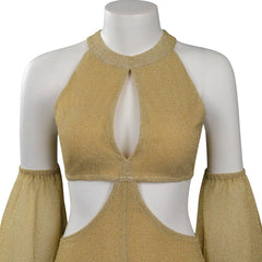 Women 1970s Retro Vintage Disco Jumpsuit Flares Pants Outfits Halloween Carnival Suit