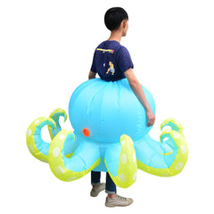 Adult Animals Octopus Inflatable Costume Blue Party Funny Cosplay Costume Halloween Carnival Suit