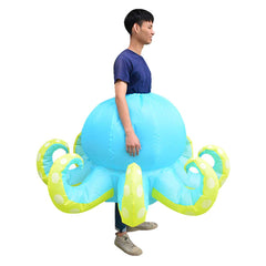 Adult Animals Octopus Inflatable Costume Blue Party Funny Cosplay Costume Halloween Carnival Suit