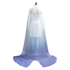 Movie Elsa Frozen 2 Ahtohallan Cave Snow Flake Dress Cosplay Costume Halloween Carnival Suit
