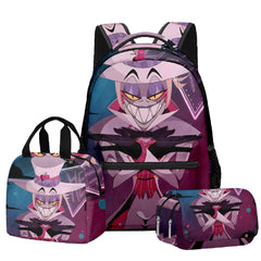 Alastor Schoolbag Travel Backpack Shoulder Bag Pencil Case Three-Pieces Set Gift for Kids Students