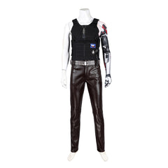 Anime Cyberpunk: Edgerunners Johnny Silverhand Black Vest Set  Outfits Cosplay Costume Halloween Carnival Suit