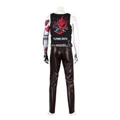 Anime Cyberpunk: Edgerunners Johnny Silverhand Black Vest Set  Outfits Cosplay Costume Halloween Carnival Suit