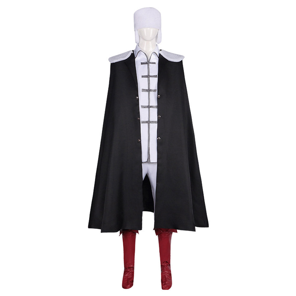 Anime Fedor Black Cloak Set Outfits Cosplay Costume Halloween Suit