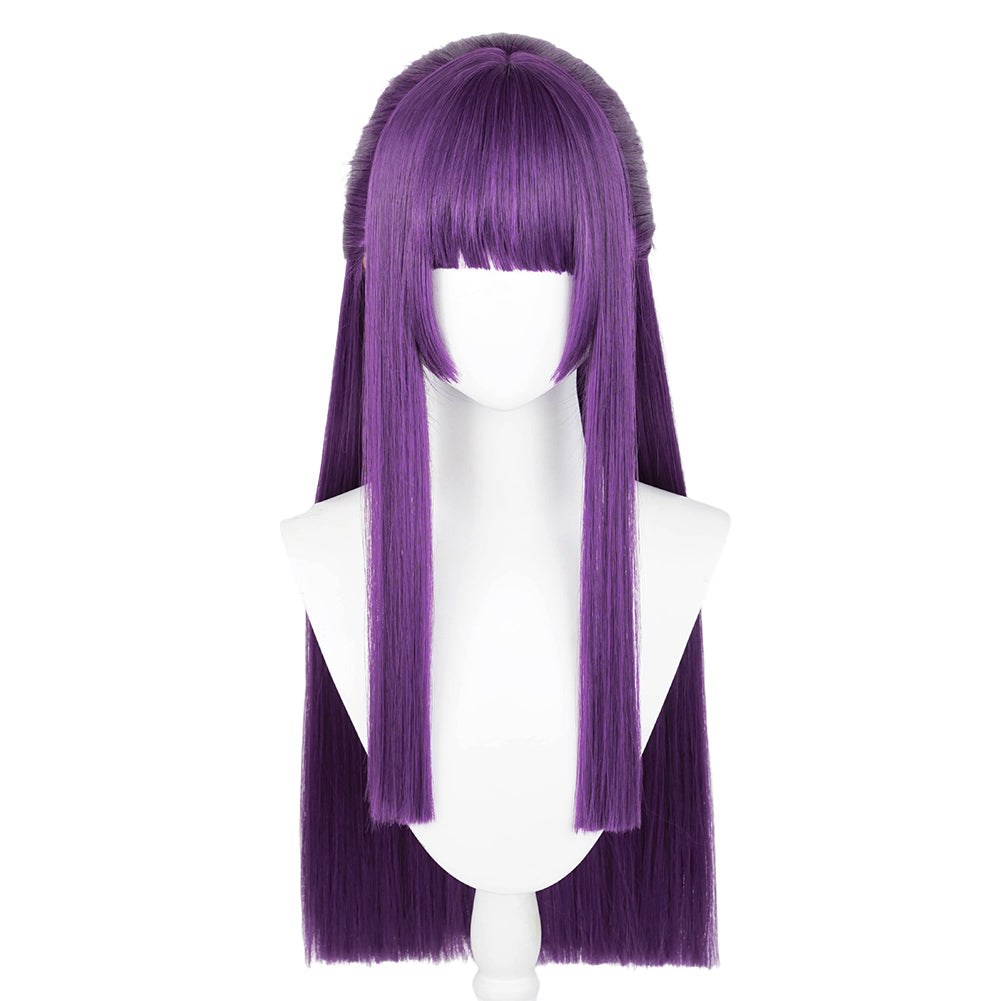 Long purple clearance wig with bangs