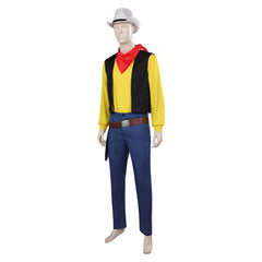 Anime Lucky Luke Yellow Set Outfits Cosplay Costume Halloween Suit