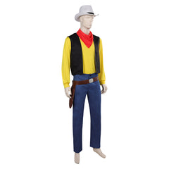 Anime Lucky Luke Yellow Set Outfits Cosplay Costume Halloween Suit