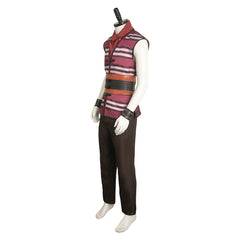 Anime One Piece 2023 Buggy Red Striped Outfits Cosplay Costume Halloween Carnival Suit