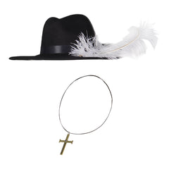 Anime One Piece 2023 Eagle Eye Black Hat Cosplay Accessories Halloween Carnival Prop