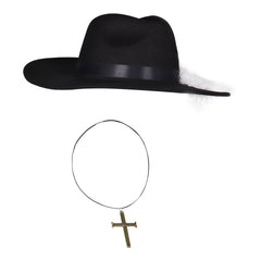 Anime One Piece 2023 Eagle Eye Black Hat Cosplay Accessories Halloween Carnival Prop