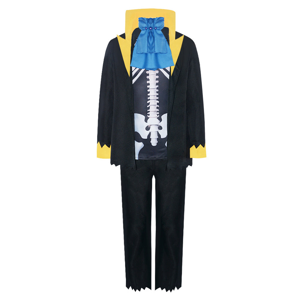 Anime One Piece Blueno Black Set Outfits Cosplay Costume Halloween Carnival Suit