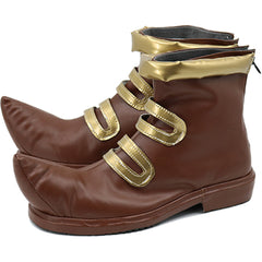 Anime One Piece Buggy Brown Shoes Boots Cosplay Accessories Halloween Carnival Props