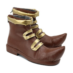 Anime One Piece Buggy Brown Shoes Boots Cosplay Accessories Halloween Carnival Props