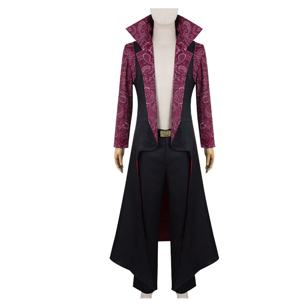Anime One Piece Dracule Mihawk Black Coat Outfits Cosplay Costume Halloween Carnival Suit