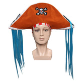 Anime ONE PIECE FILM RED Buggy Red Pirate Hat Accessories Cosplay Costume Halloween Carnival Suit