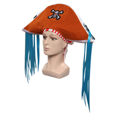Anime ONE PIECE FILM RED Buggy Red Pirate Hat Accessories Cosplay Costume Halloween Carnival Suit